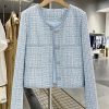 Chic Blue French-Style Short Jacket for Women â€“ Trendy Spring Autumn Streetwear Top 2025