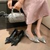 Chic Women's Pointed-Toe Bow Detail High Heels - Versatile French Fashion Style Shallow Mouth Shoes
