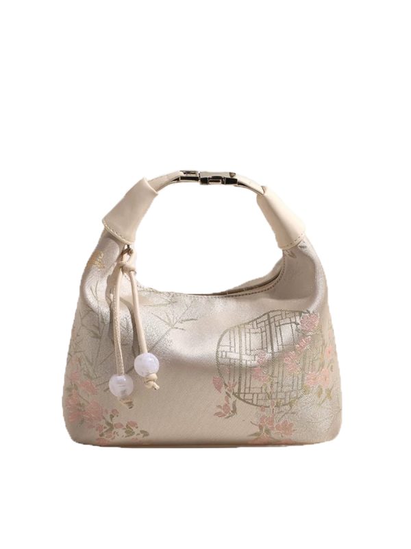 Chinese Style Handheld Embroidery Underarm Bag - High-End Women's Crossbody Bag with National Wind Design
