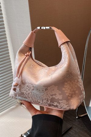 Chinese Style Handheld Embroidery Underarm Bag - High-End Women's Crossbody Bag with National Wind Design