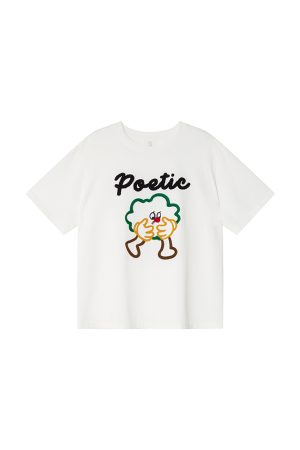 Colorful Embroidered Dog T-Shirt for Women - Summer Loose Fit Pure Cotton Short Sleeve Top, Cute and Fun Pet Lover Style