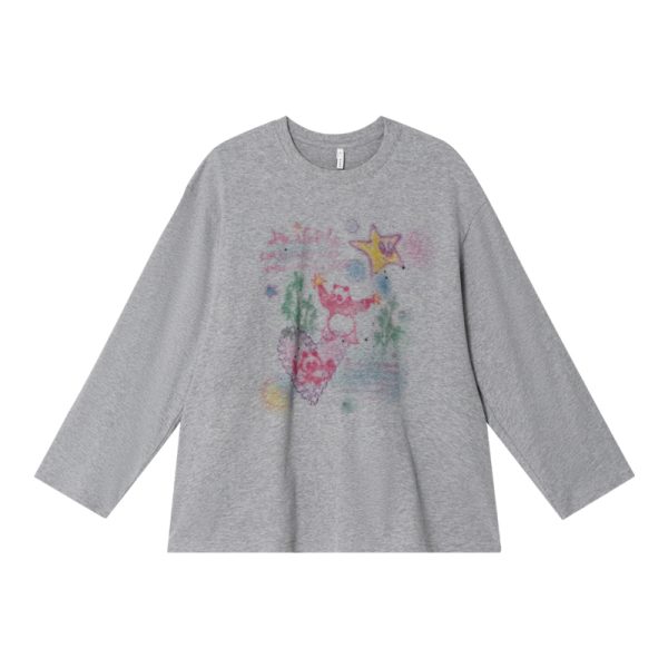 Colorful Panda Print Loose Fit T-Shirt for Women - Summer Short and Long Sleeve Top, Petite Style, Cute Casual Wear