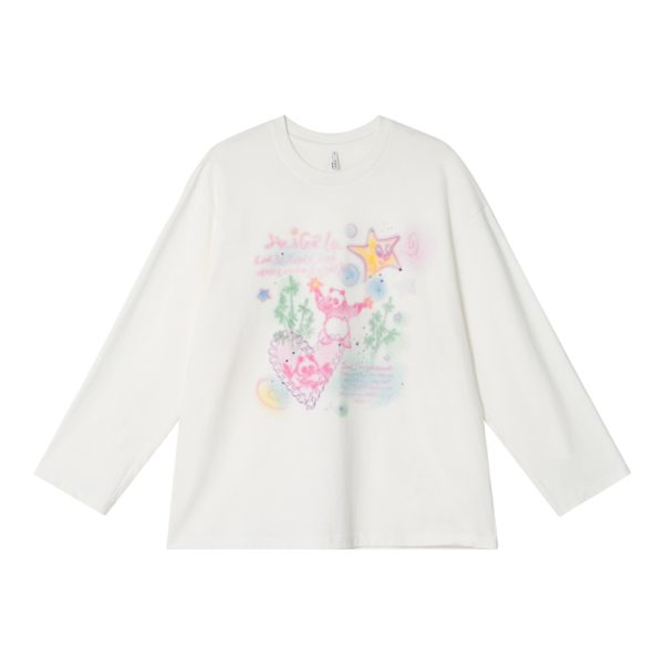 Colorful Panda Print Loose Fit T-Shirt for Women - Summer Short and Long Sleeve Top, Petite Style, Cute Casual Wear