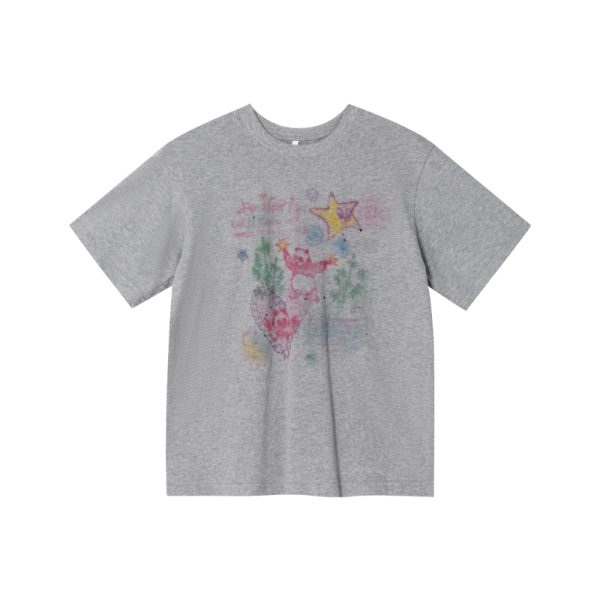 Colorful Panda Print Loose Fit T-Shirt for Women - Summer Short and Long Sleeve Top, Petite Style, Cute Casual Wear