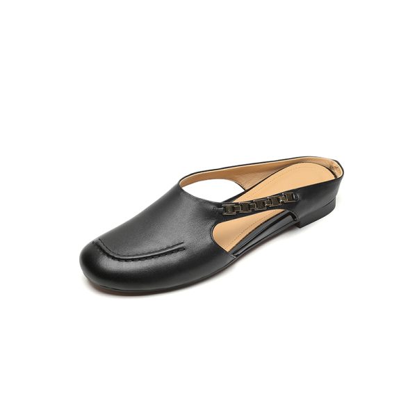 Comfortable Open-Toe Leather Sandals for Women - Breathable Flat Slippers, Italian Style Fashion