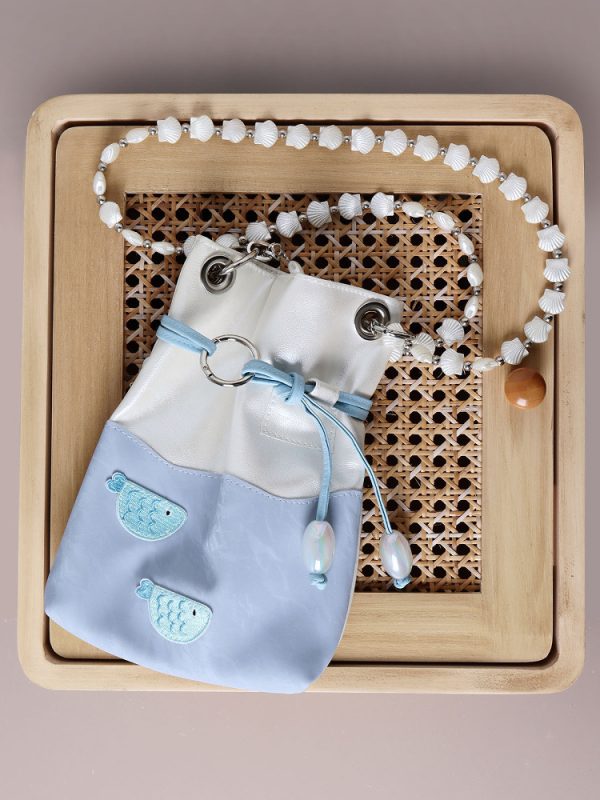 Compact Beaded Fish Tank Bag for Women - 2025 Summer Crossbody Phone Bag, Cute Small Shoulder Bag