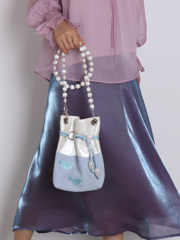 Compact Beaded Fish Tank Bag for Women - 2025 Summer Crossbody Phone Bag, Cute Small Shoulder Bag