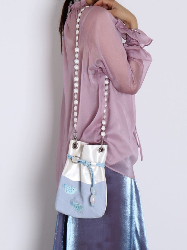 Compact Beaded Fish Tank Bag for Women - 2025 Summer Crossbody Phone Bag, Cute Small Shoulder Bag