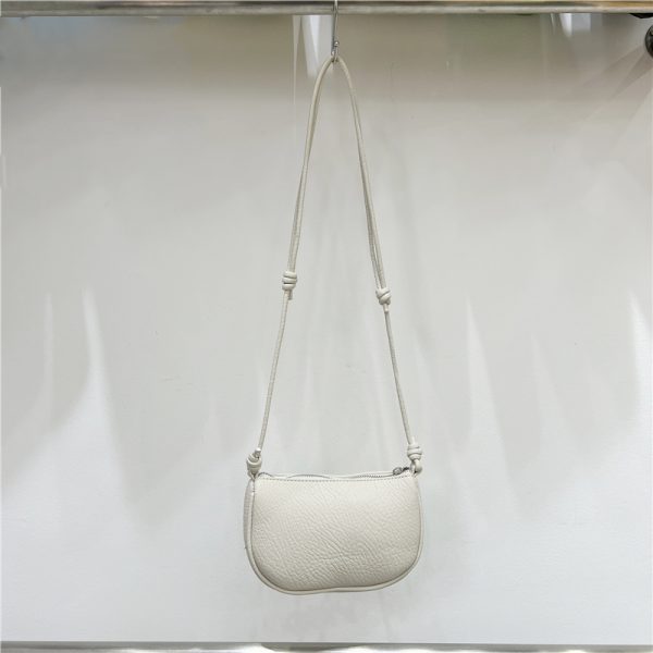 Compact Soft Leather Lychee Pattern Crossbody Bag - Cute Lightweight Versatile Shoulder Phone Bag for Spring and Summer