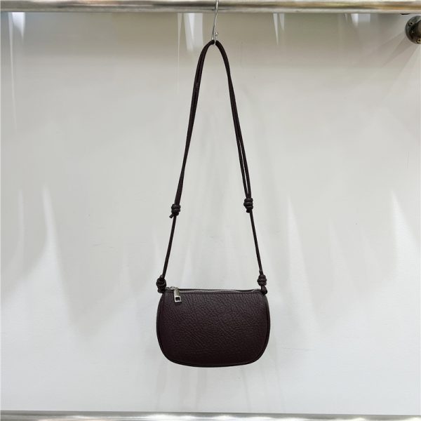 Compact Soft Leather Lychee Pattern Crossbody Bag - Cute Lightweight Versatile Shoulder Phone Bag for Spring and Summer