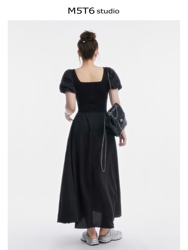 Curvy Minimalist Hepburn Style Split Dress - Elegant Long Skirt in Colors for 90s and Y2K Fashion Lovers