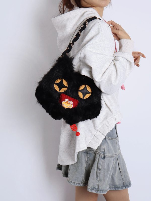 Cute Crossbody Bag with Hugging Cat Design, Adorable New Year Gift, Trendy Korean Style Accessory for Cat Lovers