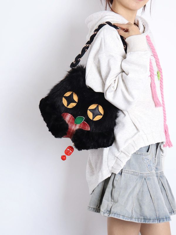 Cute Crossbody Bag with Hugging Cat Design, Adorable New Year Gift, Trendy Korean Style Accessory for Cat Lovers