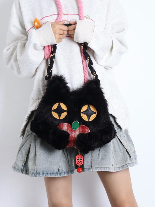 Cute Crossbody Bag with Hugging Cat Design, Adorable New Year Gift, Trendy Korean Style Accessory for Cat Lovers