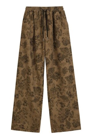 Cute Everyday Outfits, Outfit Inspo Casual Aesthetic Wide Floral Cord Pants