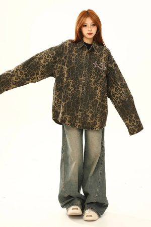 Cute Everyday Outfits, Outfit Inspo Casual Animal Attraction Leopard Oversized Jacket