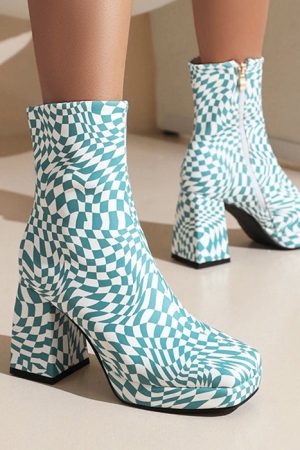 Cute Everyday Outfits, Outfit Inspo Casual Checkered Platform Boots