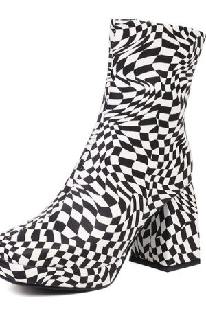 Cute Everyday Outfits, Outfit Inspo Casual Checkered Platform Boots