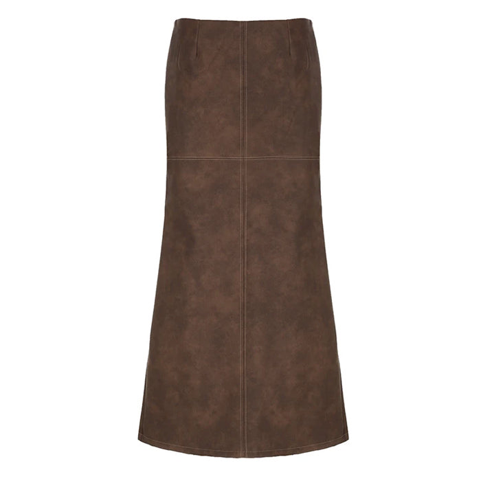 Cute Everyday Outfits, Outfit Inspo Casual Coastal Cowgirl Leather Maxi Skirt