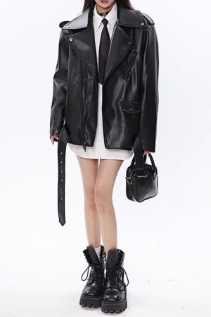Cute Everyday Outfits, Outfit Inspo Casual Come As You Are Grunge Leather Jacket