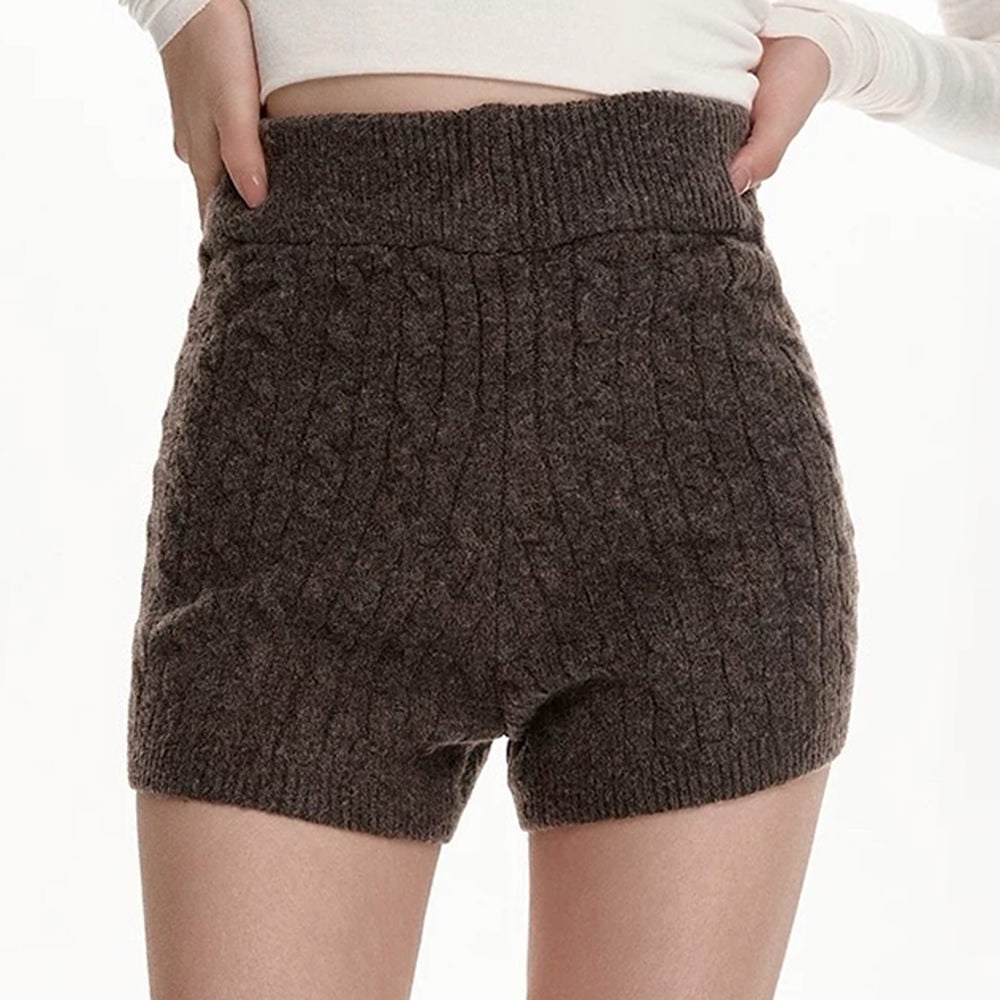 Cute Everyday Outfits, Outfit Inspo Casual Cozy Days Cable Knitted Shorts