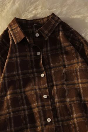 Cute Everyday Outfits, Outfit Inspo Casual Dark Academia Aesthetic Plaid Shirt