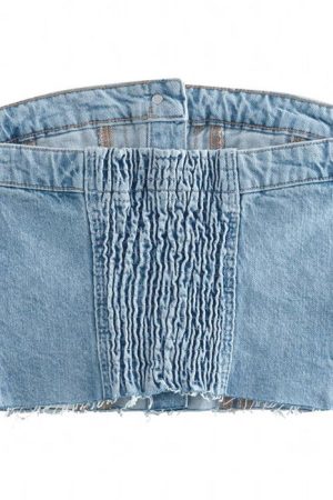 Cute Everyday Outfits, Outfit Inspo Casual Denim Corset Top