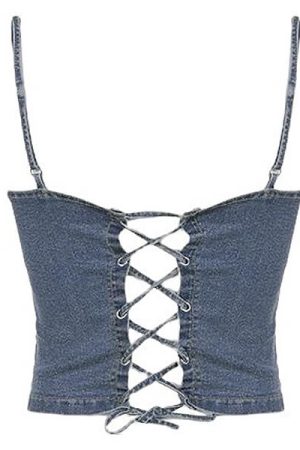 Cute Everyday Outfits, Outfit Inspo Casual Fairy Grunge Denim Rivet Top
