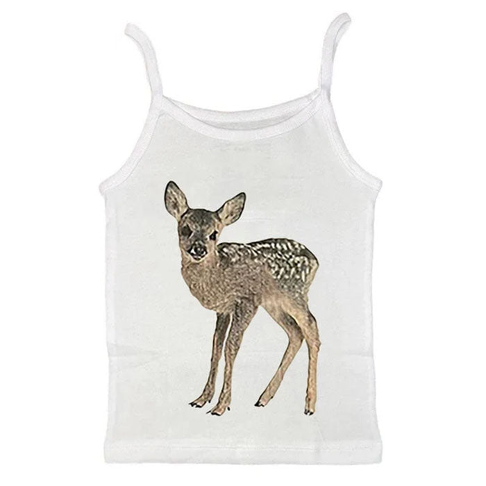 Cute Everyday Outfits, Outfit Inspo Casual Fawn Print Y2K Tank Top