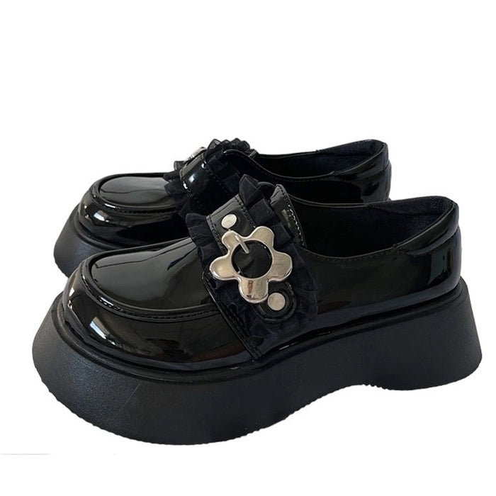 Cute Everyday Outfits, Outfit Inspo Casual Flower Buckle Chunky Platforms