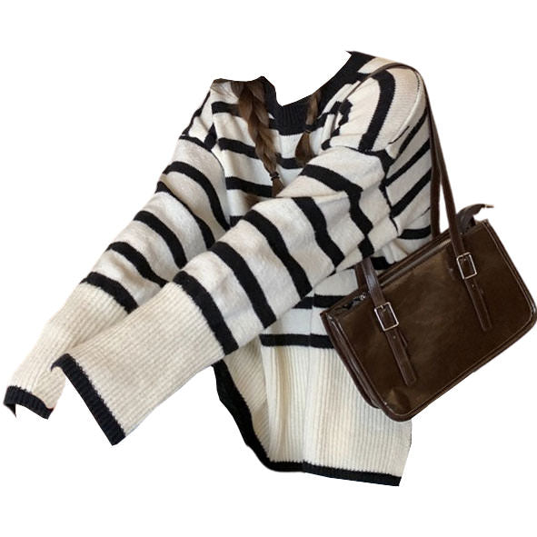 Cute Everyday Outfits, Outfit Inspo Casual French Aesthetic Striped Sweater