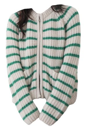 Cute Everyday Outfits, Outfit Inspo Casual French Mood Striped Cardigan