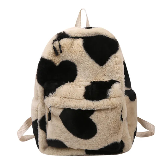Cute Everyday Outfits, Outfit Inspo Casual Heart Crush Fuzzy Backpack