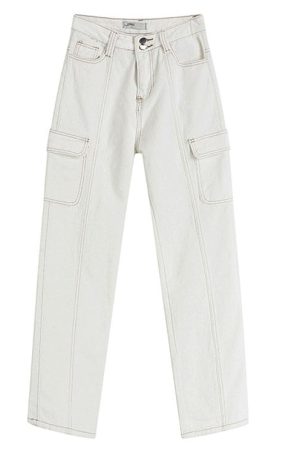 Cute Everyday Outfits, Outfit Inspo Casual Heart Embroidery Cargo Jeans