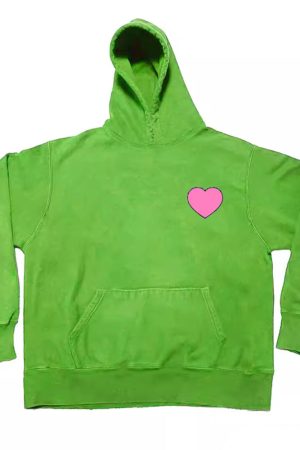 Cute Everyday Outfits, Outfit Inspo Casual Heart Print Hoodie