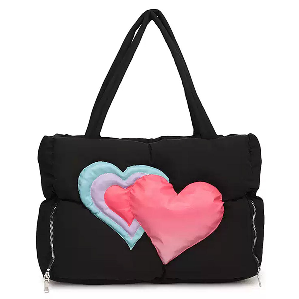 Cute Everyday Outfits, Outfit Inspo Casual Heart Puffer Handbag