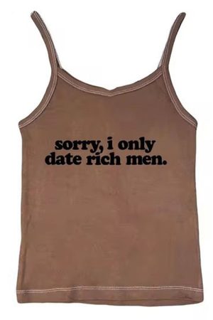 Cute Everyday Outfits, Outfit Inspo Casual I Date Only Rich Men Y2K Tank Top
