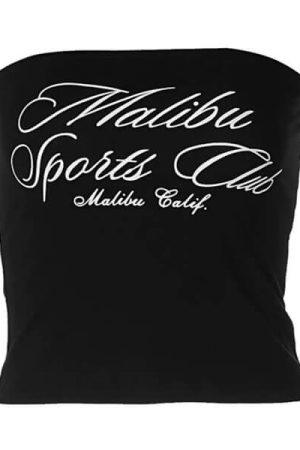 Cute Everyday Outfits, Outfit Inspo Casual Malibu Sports Club Tube Top