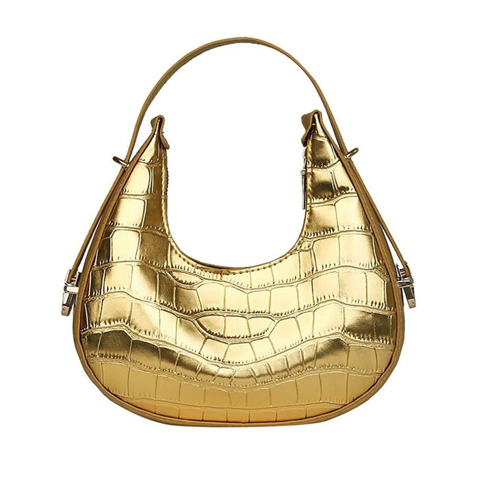 Cute Everyday Outfits, Outfit Inspo Casual Metallic Aesthetic Hobo Bag
