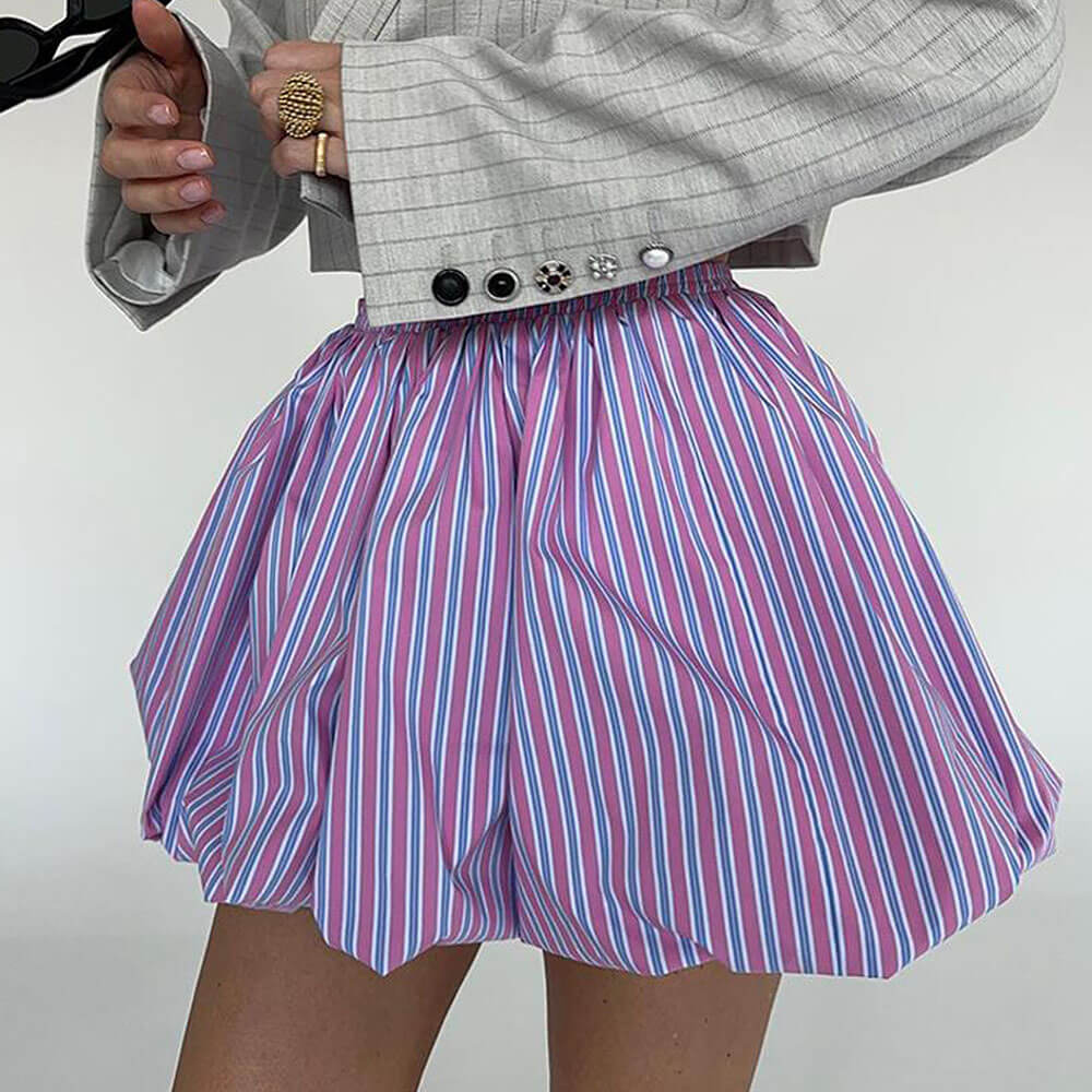 Cute Everyday Outfits, Outfit Inspo Casual Pinstripe Balloon Skirt