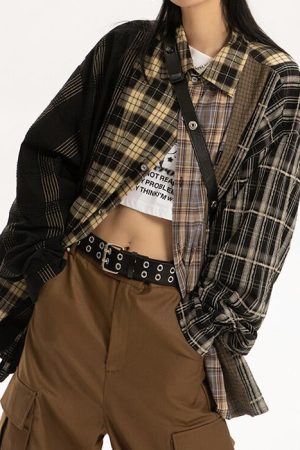 Cute Everyday Outfits, Outfit Inspo Casual Plaid Oversized Shirt
