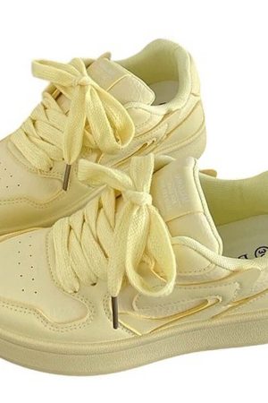 Cute Everyday Outfits, Outfit Inspo Casual Self Made Skater Sneakers in Yellow