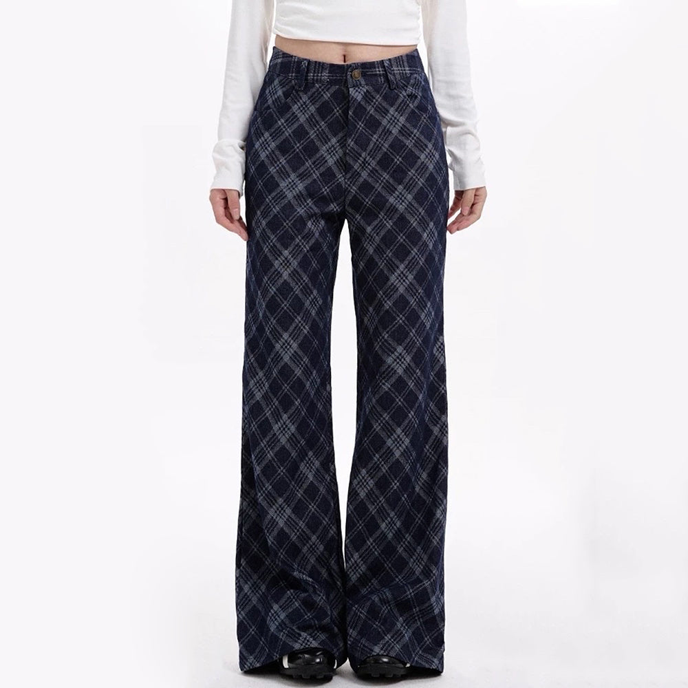 Cute Everyday Outfits, Outfit Inspo Casual Skippin' School Blue Plaid Pants