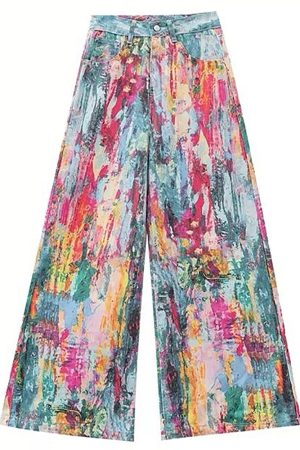 Cute Everyday Outfits, Outfit Inspo Casual Tie-Dye Wide-Leg Jeans