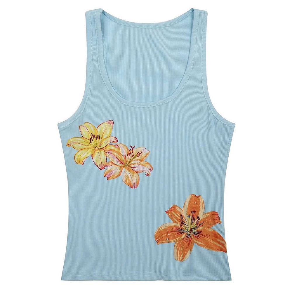 Cute Everyday Outfits, Outfit Inspo Casual Tropical Flowers Coconut Girl Aesthetic Tank