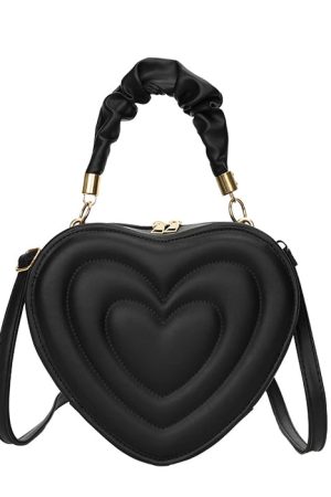 Cute Everyday Outfits, Outfit Inspo Casual Y2K Aesthetic Heart-Shaped Bag