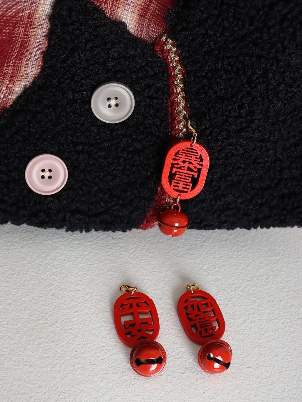 Cute Plush Cat Tote Bag - Red Series New Year Birthstone Lucky Shoulder Crossbody Bag for Y2K and Korean Style Fashion