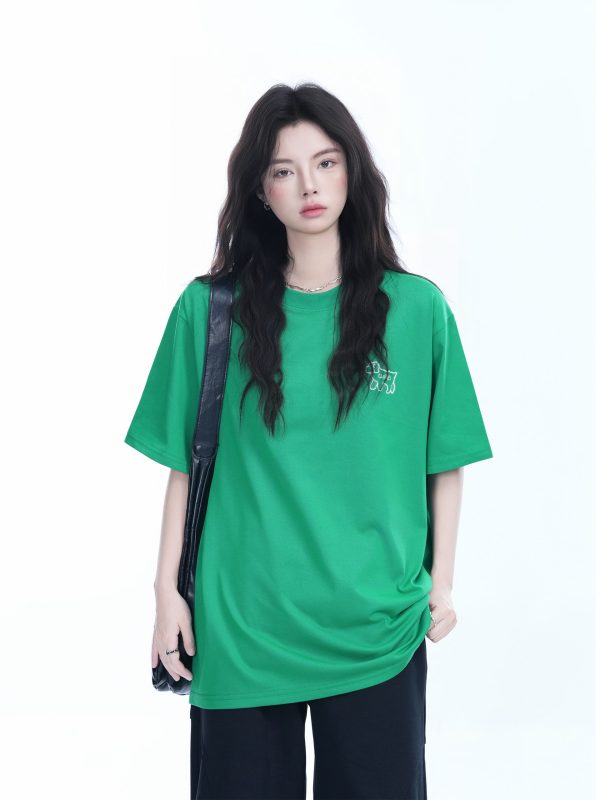 Cute White Oversized Short Sleeve T-Shirt for Women with Sheep Graphic - Summer Y2K Style, Casual Loose Fit