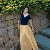 Deep Blue Off-Shoulder Modal Short-Sleeve T-Shirt - Flattering Fit, Thin & Stretchy, Versatile Summer Top for 2025