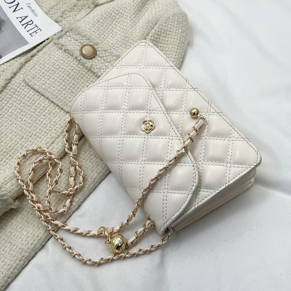 Diamond-Patterned Shoulder Bag for Women - Sweet Fashionable Underarm Crossbody Chain Bag, Elegant Style for Any Occasion